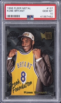 1996-97 Fleer Metal #137 Kobe Bryant Rookie Card - PSA GEM MT 10
